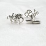 Silver Initial Cufflinks - Image 4