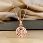 Rose Gold Moissanite Pendant
