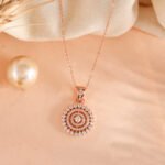 Rose Gold Moissanite Pendant - Image 2