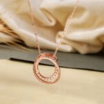Rose Gold Moissanite Pendant - Image 2