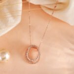 Rose Gold Moissanite Pendant
