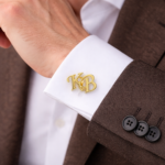 Gold Plated Initial Cufflinks
