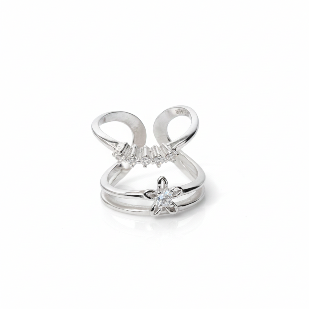 Floral Open Ring