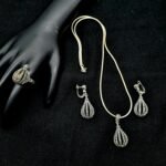 Teardrop Marcasite Set