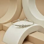Silver Beaded Bangle - Image 3