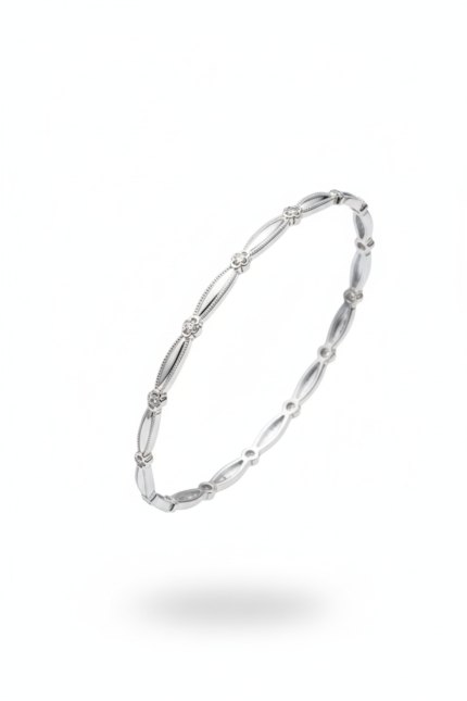 premium silver bangle