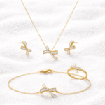 Gold Plated Bow Set