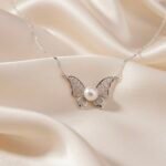 Butterfly Pearl Necklace - Image 3