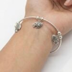 Silver Fish Charm Bangle - Image 2