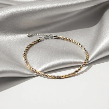 Twisted Dual Tone Anklet