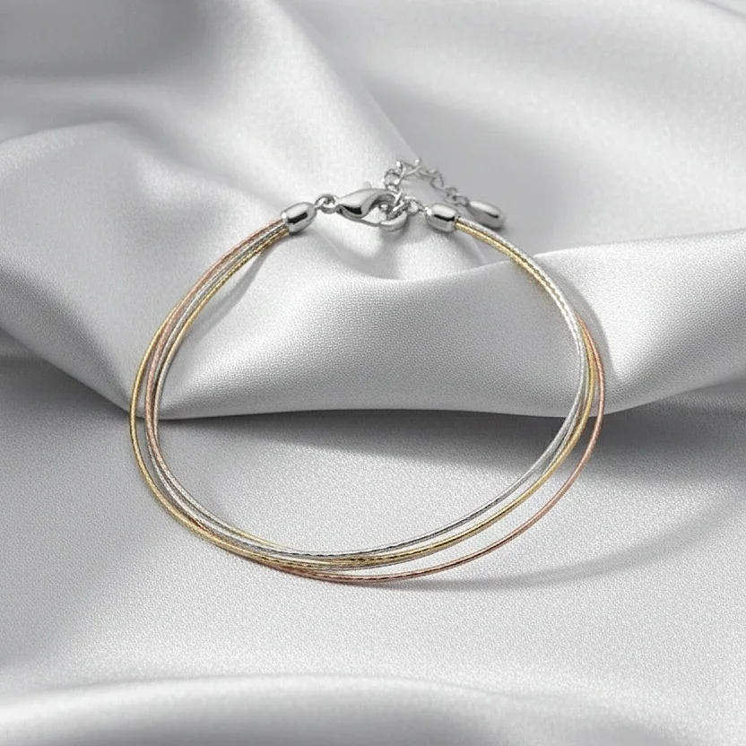 SAN03-1-1 Italian Wire Anklet - Image 1