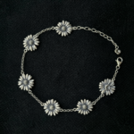 Oxidized Flower Bracelet