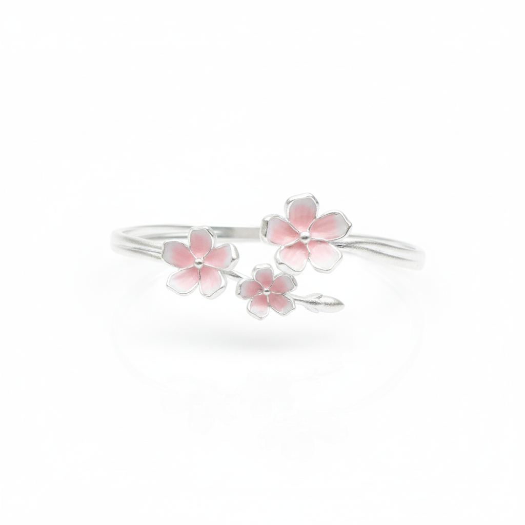 SBN03 Rose Enamel Bangle - Image 1