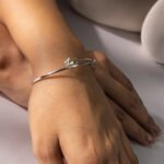 Faith Bangle In Silver - Image 2
