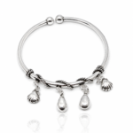 Silver Drop Bangle