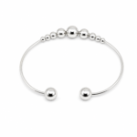Silver Beaded Bangle
