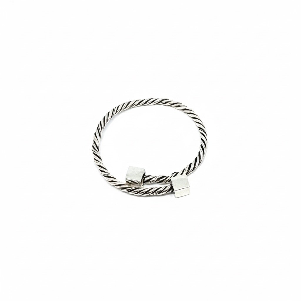 SBN23 Adjustable Silver Bangle For Her - Image 1