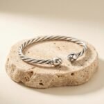 Twisted Silver Bangle - Image 3