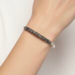 Silver Open Cuff Bangle - Image 2