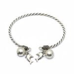 Silver Dolphin Charm Bangle