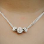 SILVER TRIO BEAD NECKLACE - Image 3