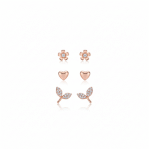 Rose Gold Plated Multi Piercing Studs