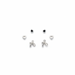Heart And Bows Multiple Studs