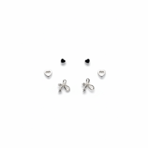 Heart And Bows Multiple Studs