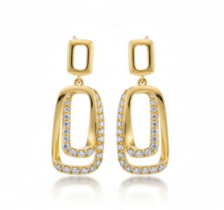 Layered Gold Vermeil Earrings