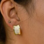 Cz Embellished Gold Vermeil Studs - Image 2