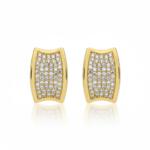 Cz Embellished Gold Vermeil Studs