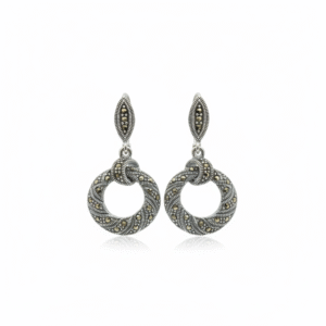 Braided Marcasite Earrings