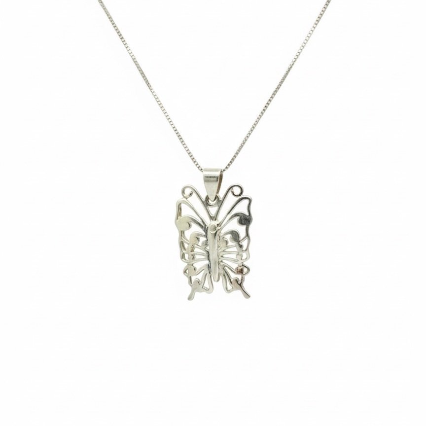 SP15 (2) (1) Silver Butterfly Pendant - Image 1