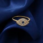 Gold Plated Evil Eye Ring - Image 2