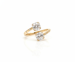 Gold CZ Open Ring