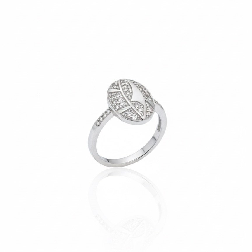 SR48 (3) Silver CZ Ring - Image 1