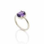 Amethyst Faceted Ring