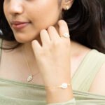 Gold Plated Cz Leaf Set - Image 2