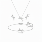 Silver Bow Set