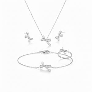 Silver Bow Set