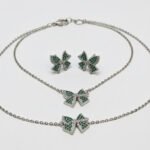 Green Stone Floral Set