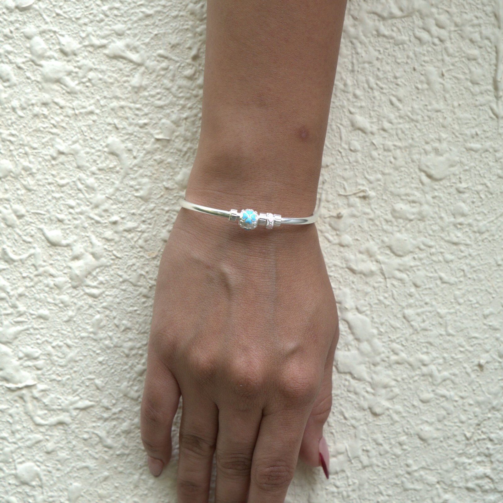 mm Silver Bangle Bracelet - Image 1